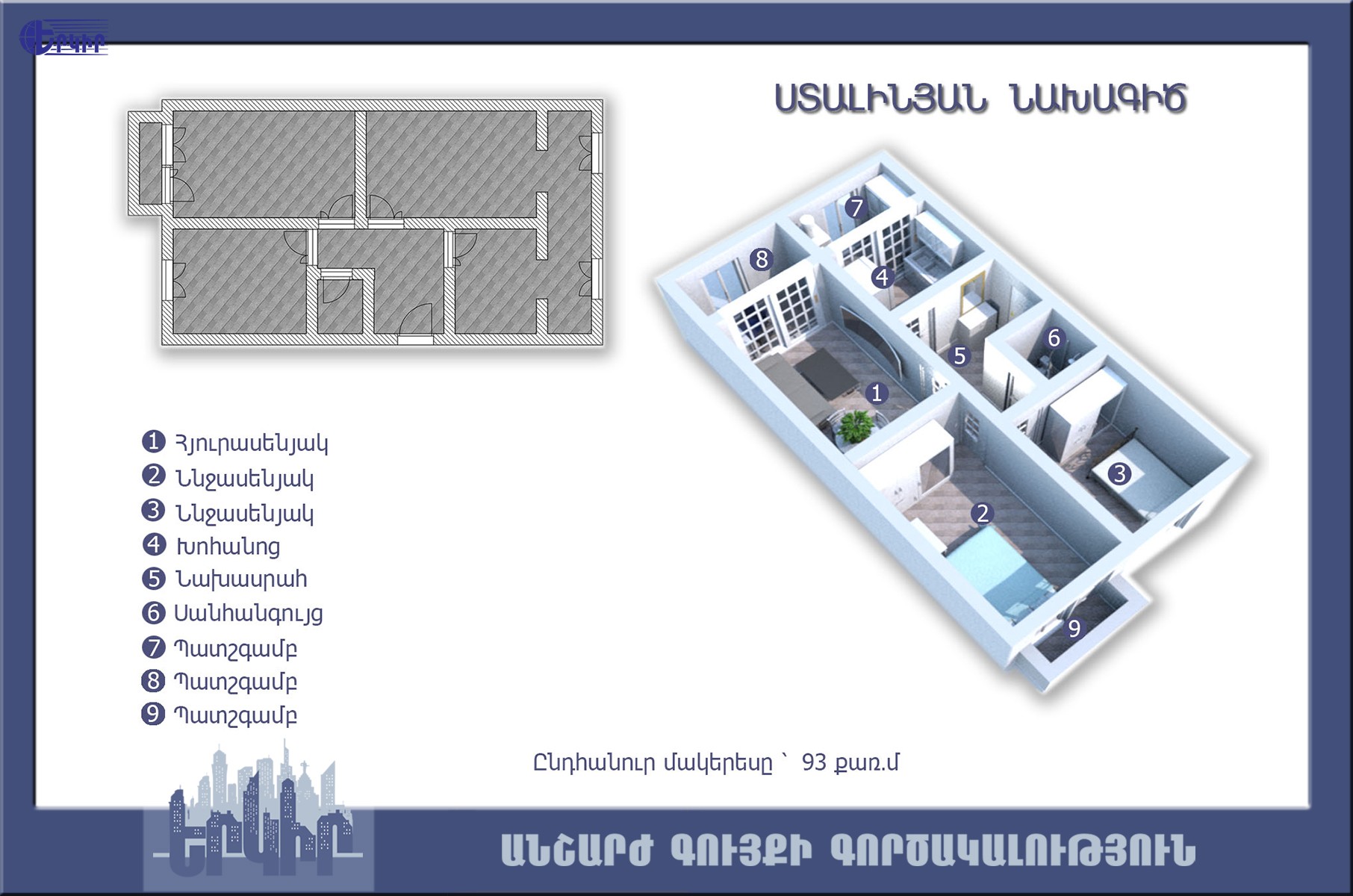 Квартиры Код 5+3893822