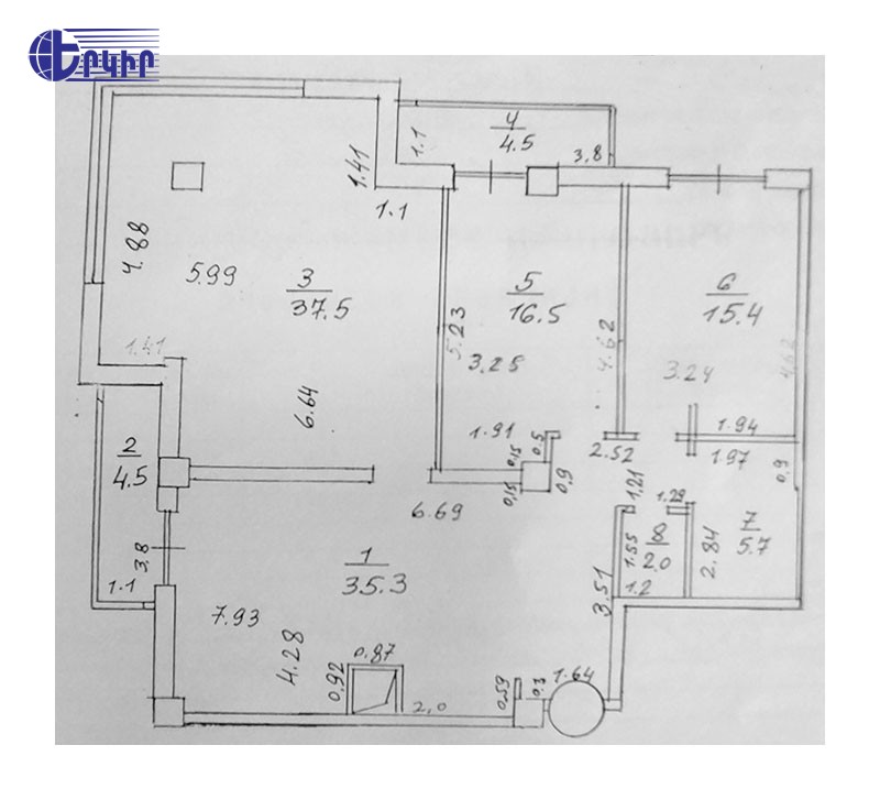Квартиры Код 3+32454